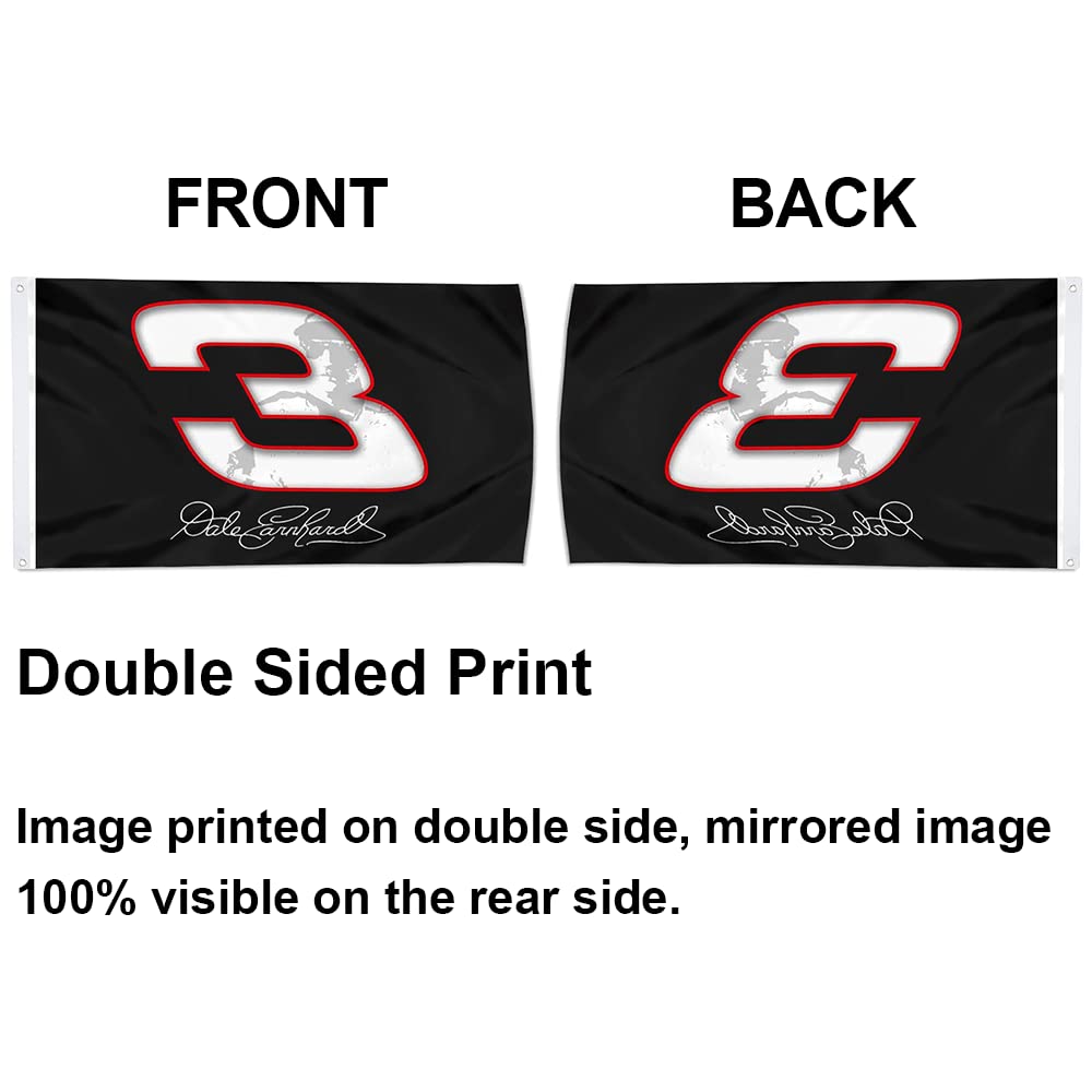 Cayyon Dale Earnhardt Sr Intimidator flag two-sided printing for clear visibility from both sides.