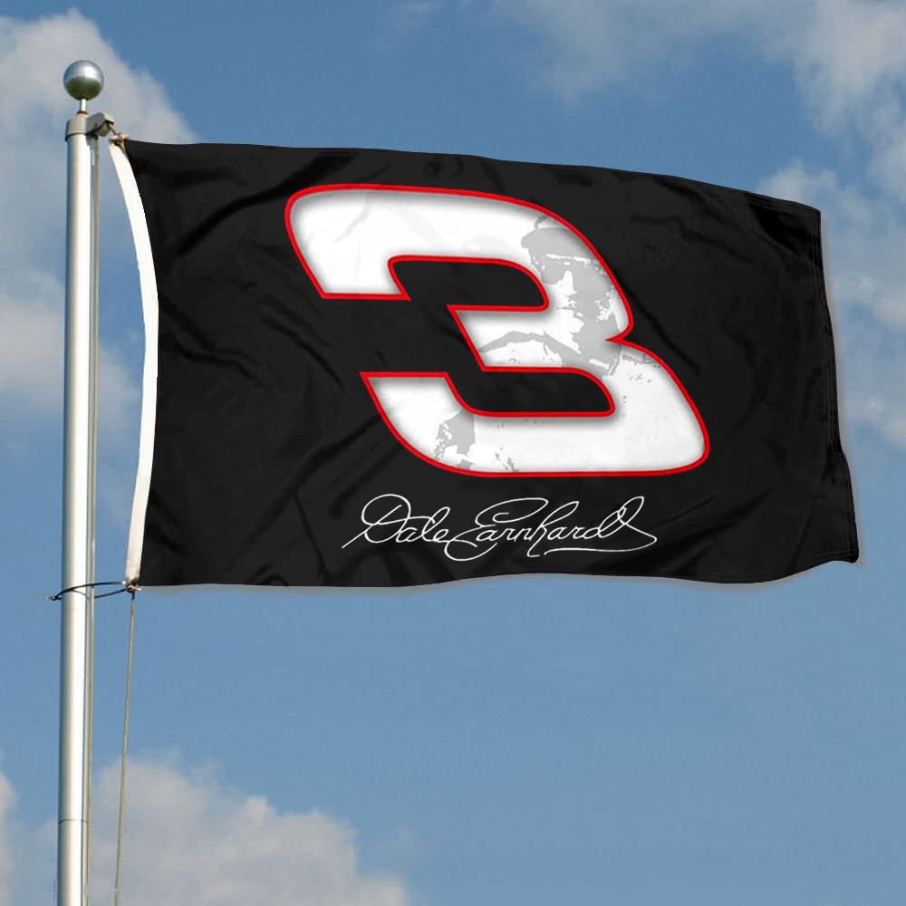 Cayyon Dale Earnhardt Sr Intimidator flag UV fade-resistant dye preserves colors.