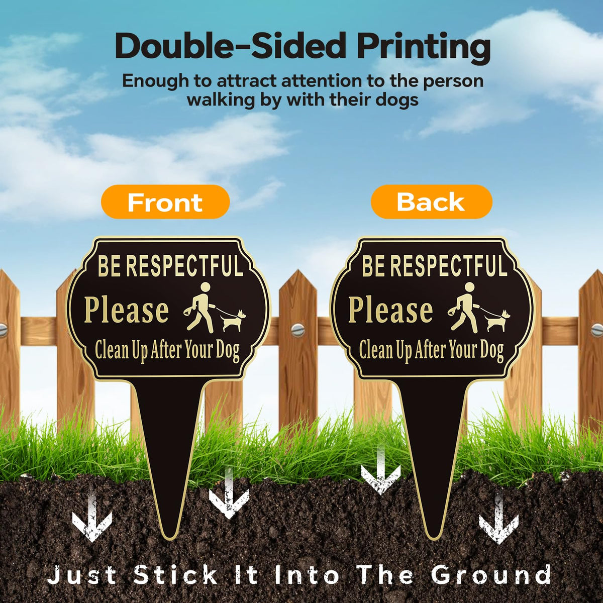 CBCJIEHUXL yard visibility placement shows signs in a garden setting