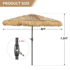 CBFULLRES tiki umbrella thatched canopy adding tropical ambiance and UV protection