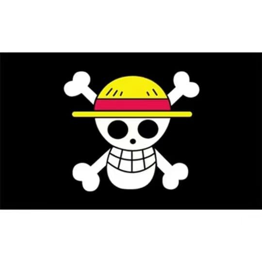 CBKSUHBADE One Piece flag shows Luffy's straw hat design for wall display.