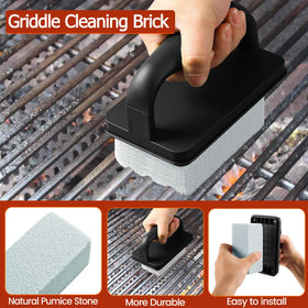 CCTVRTV griddle cleaning stone with handle removing rust from surfaces