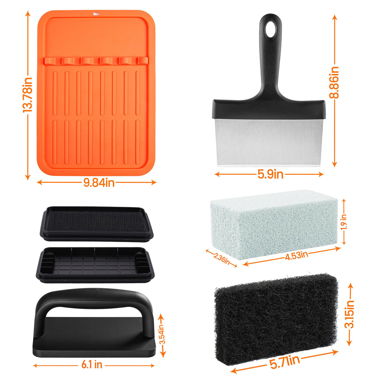 CCTVRTV heavy griddle bricks with handle tackling rust and buildup