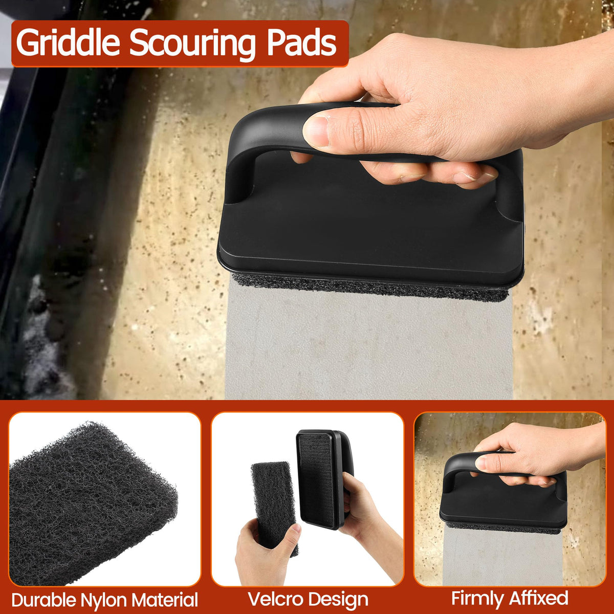 CCTVRTV scouring pads with handle absorbing grease without scratching