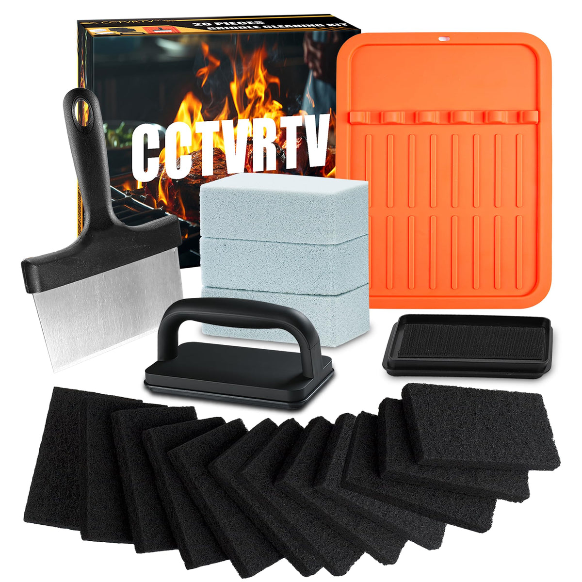 CCTVRTV upgraded griddle cleaning kit ready for deep cleaning and maintenance