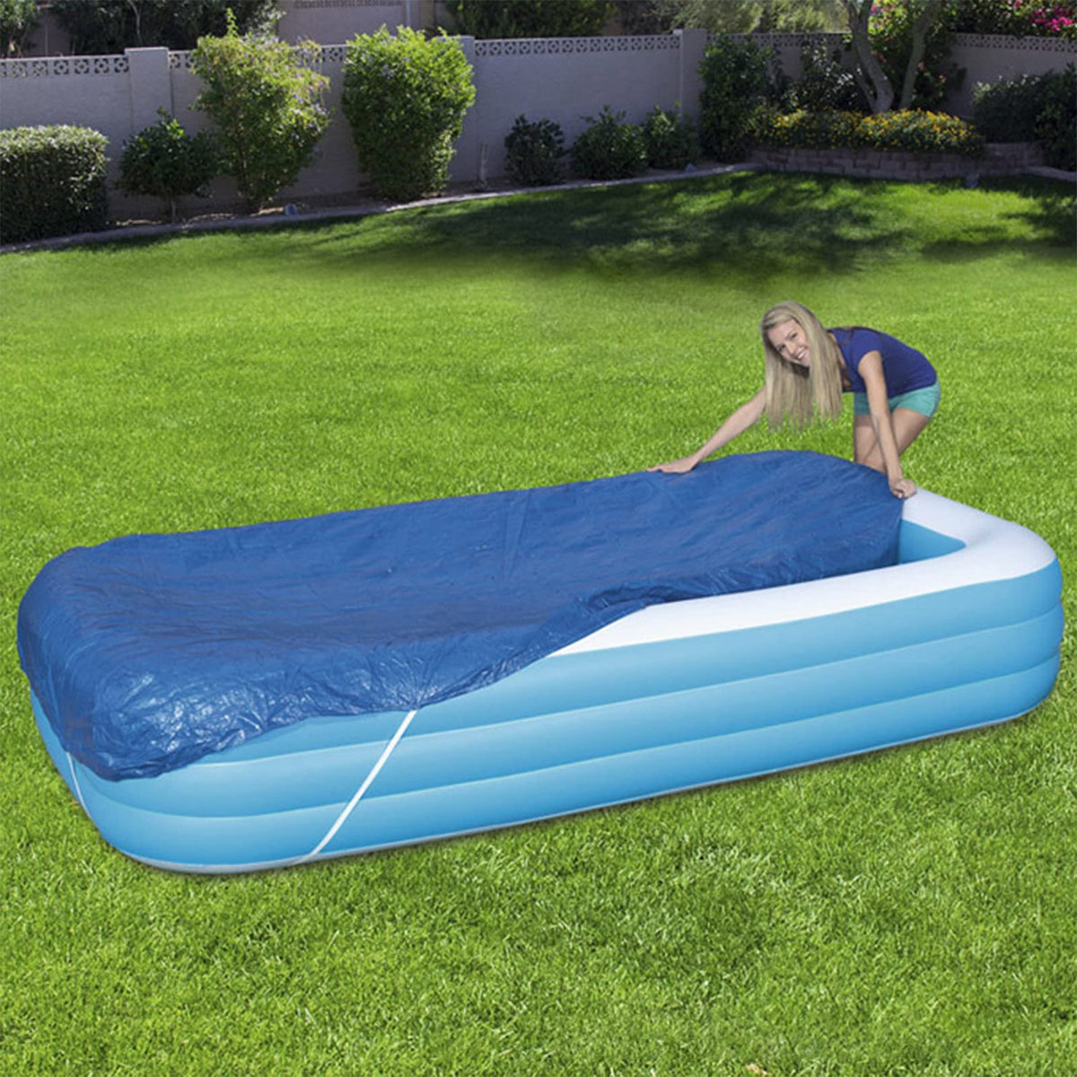 cdbz rectangle pool cover dustproof drawstring for secure closure