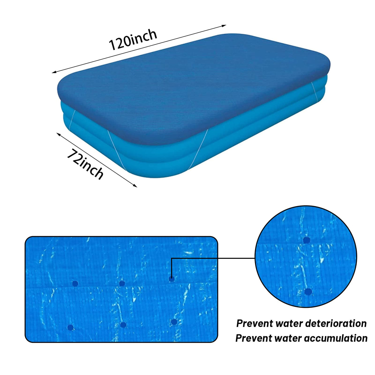 cdbz rectangle pool cover folded storage demonstrates compact design
