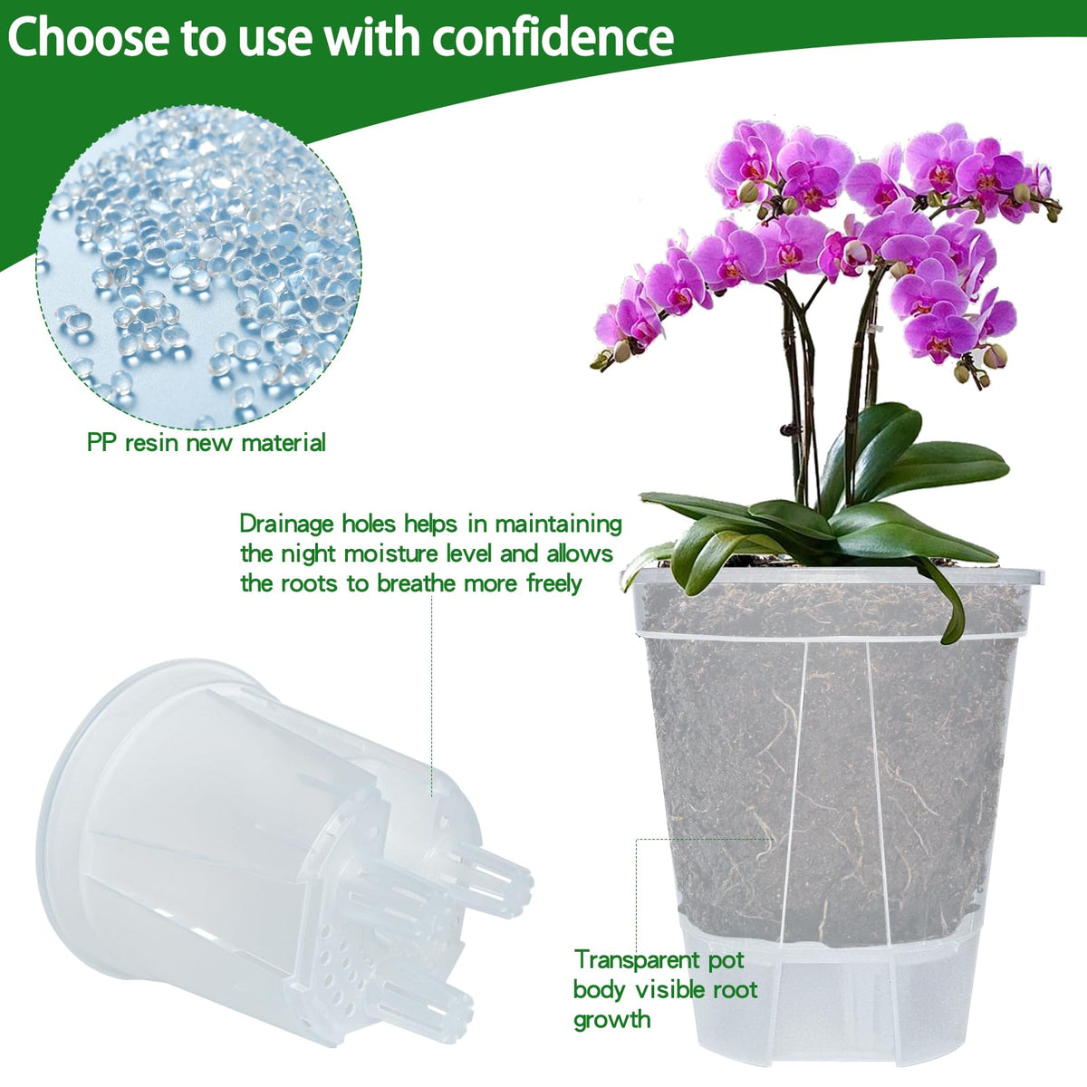 Cdd's Path transparent planter with removable water reservoir for precise watering
