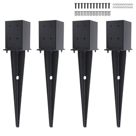 CDFYJHFDQ fence post anchor ground spike 22in secures outdoor posts with durable steel