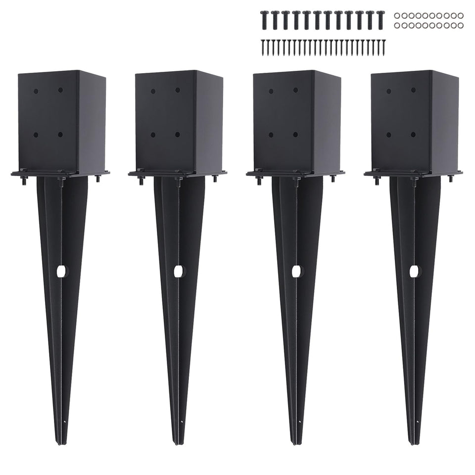 CDFYJHFDQ fence post anchor ground spike 22in secures outdoor posts with durable steel
