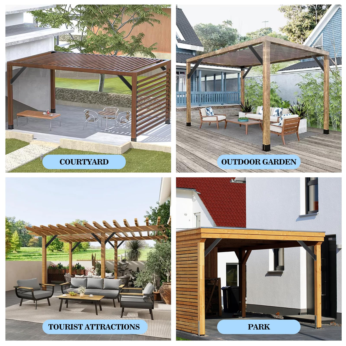 CDFYJHFDQ 8-pack 45-degree supports provide reliable connection for wooden structures.