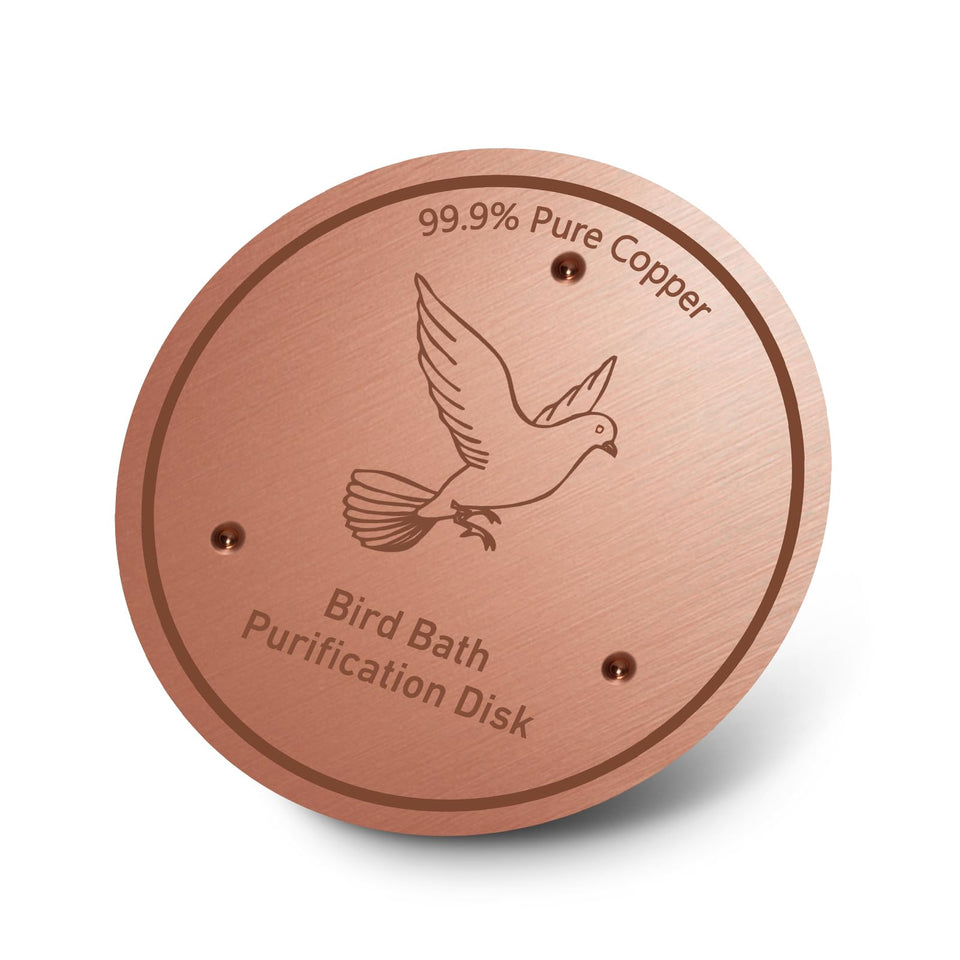 CDHSBJH Bird Bath Copper Disk 0.6mm close-up, durable surface for outdoor use