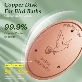 CDHSBJH Bird Bath Copper Disk triple-point support shows stable placement