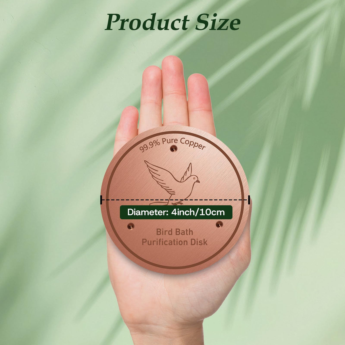 CDHSBJH Bird Bath Copper Disk universal fit enables easy upgrades