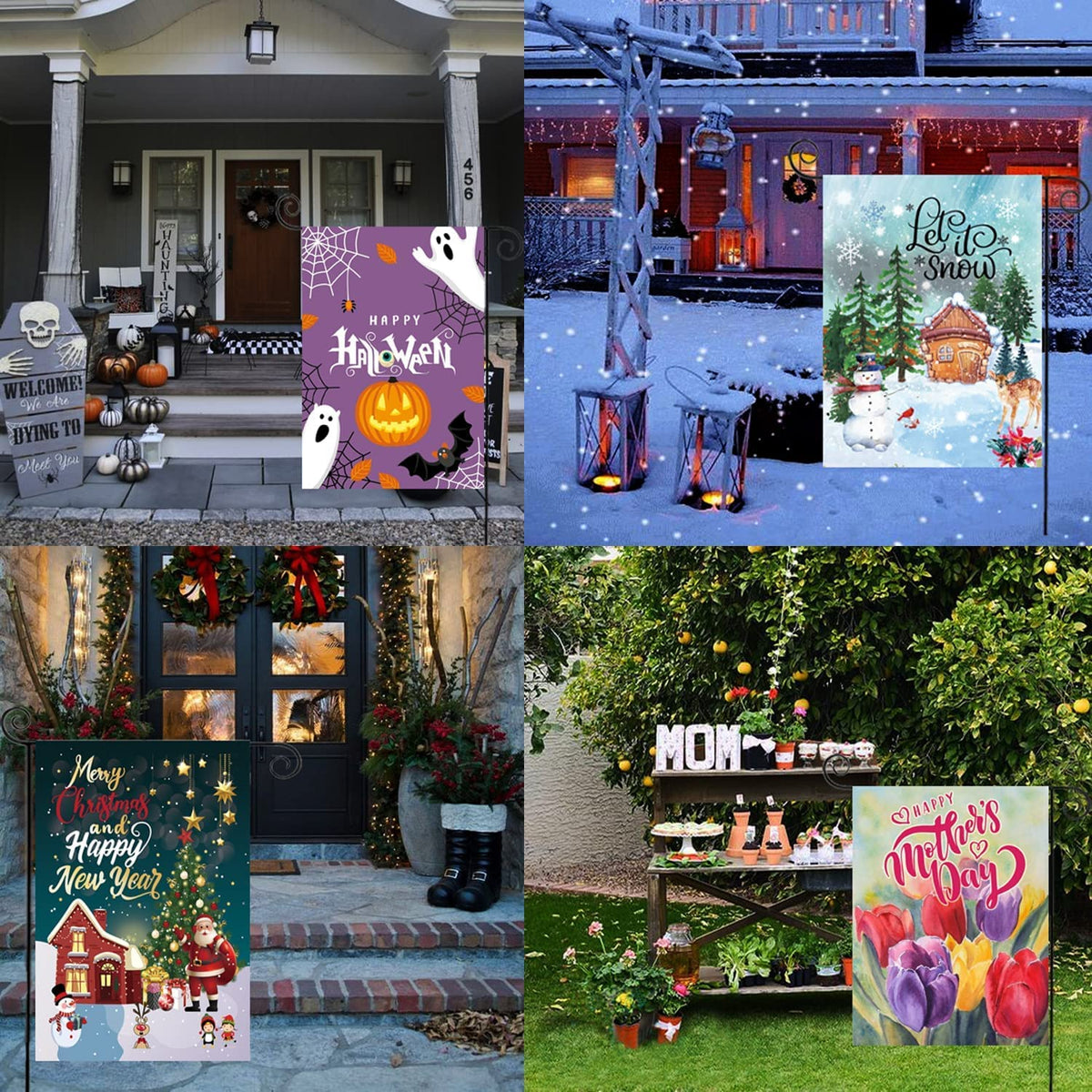 CDLong Valentines flag 12x18 creates romantic seasonal curb appeal.