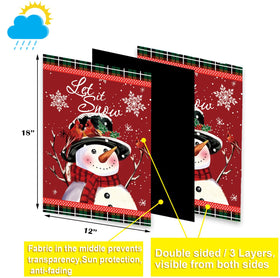 CDLong seasonal garden flags double-sided view, readable from both directions.