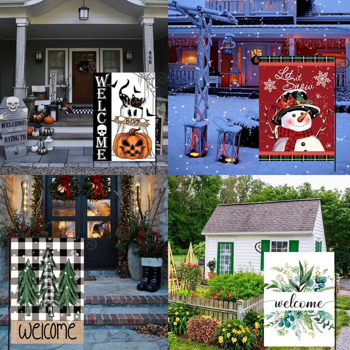 CDLong seasonal flag set, perfect for gifting and year-round curb appeal.