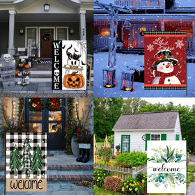 CDLong seasonal flag set, perfect for gifting and year-round curb appeal.