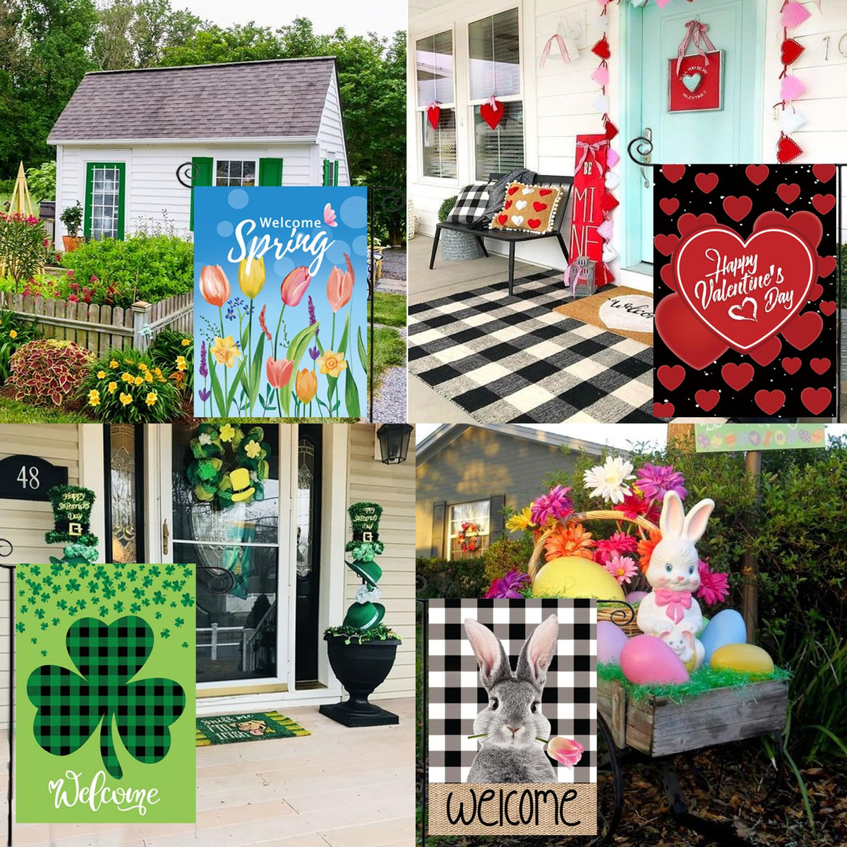 CDLong seasonal flags weather-ready design withstands rain and wind.