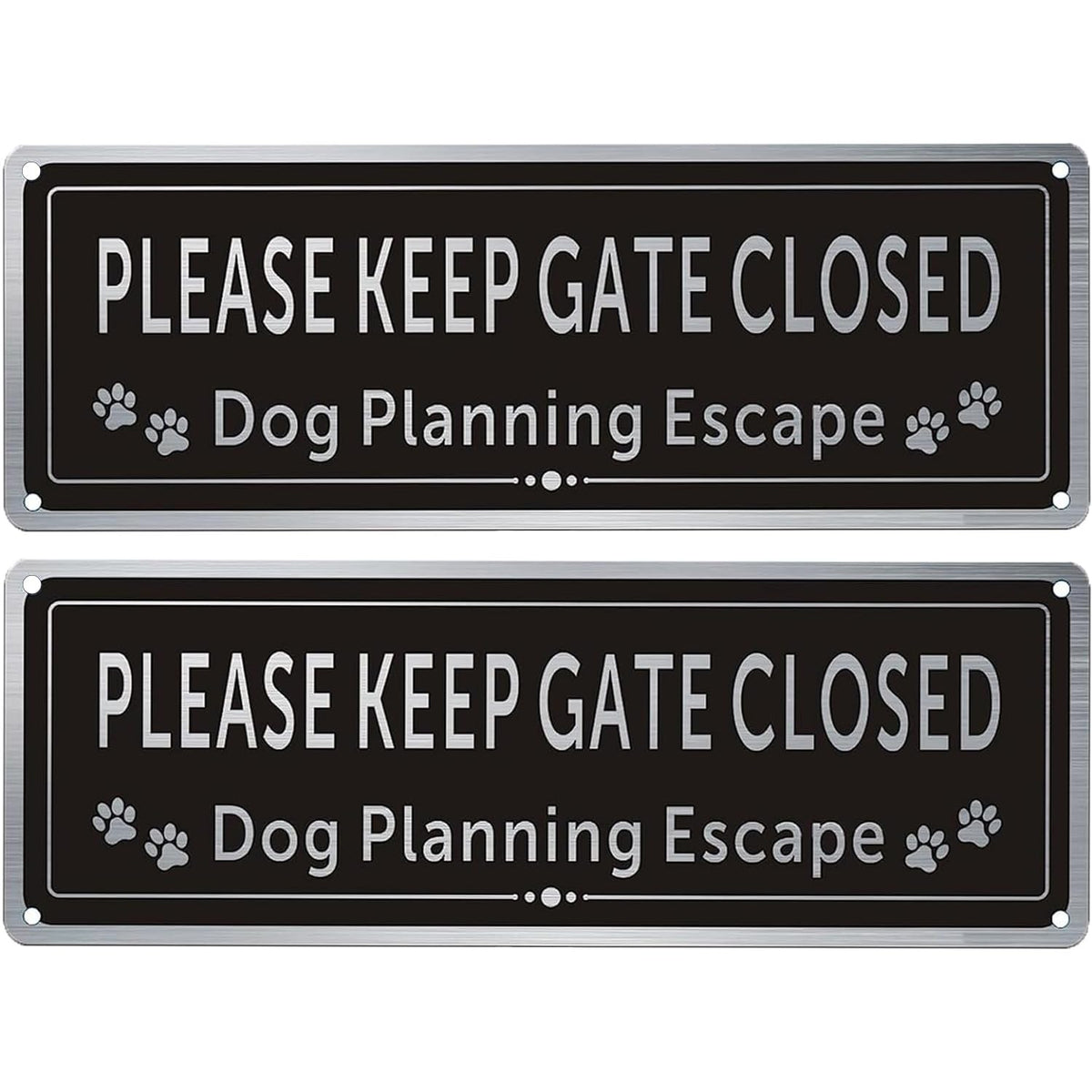 CDXHOME Please Close The Gate sign front view, great for outdoor gate safety.