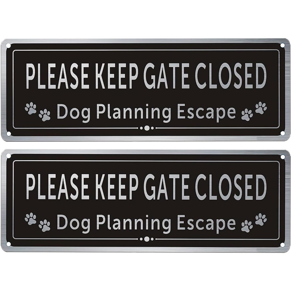 CDXHOME Please Close The Gate sign front view, great for outdoor gate safety.