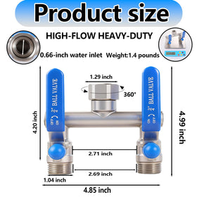 Ceaeso 304 stainless steel valve body resists rust for outdoor use