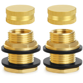 Ceaeso brass bulkhead fitting with dual ends for water connections.