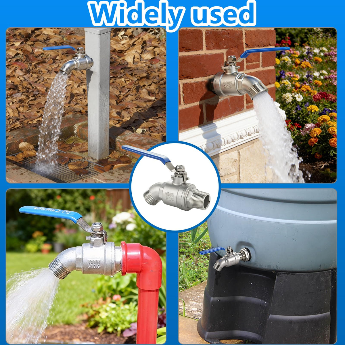 Ceaeso extended non-slip handle image emphasizes quick, easy flow control.