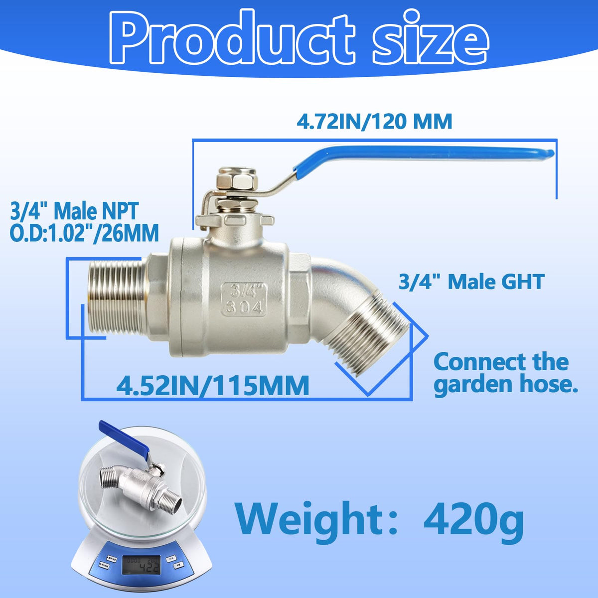Ceaeso heavy-duty valve body image showcases durability for outdoor use.