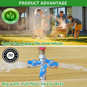 Ceaeso long metal butterfly handle eases quick valve switching.