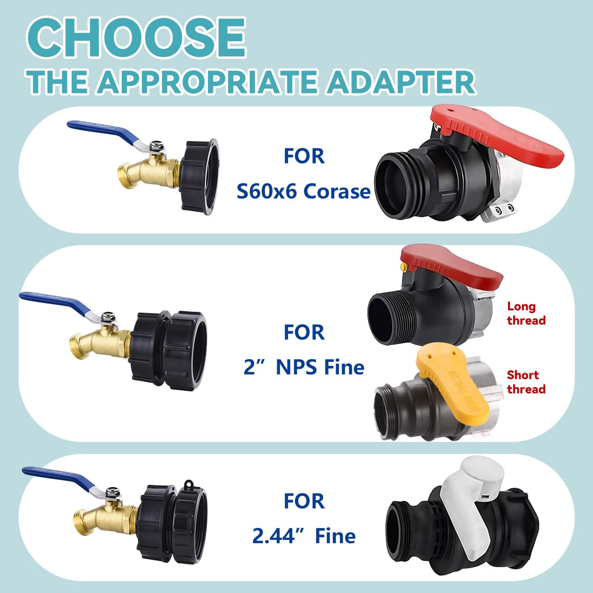 CEAESO brass hose faucet on tote adapter for reliable irrigation