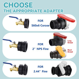 CEAESO brass hose faucet on tote adapter for reliable irrigation