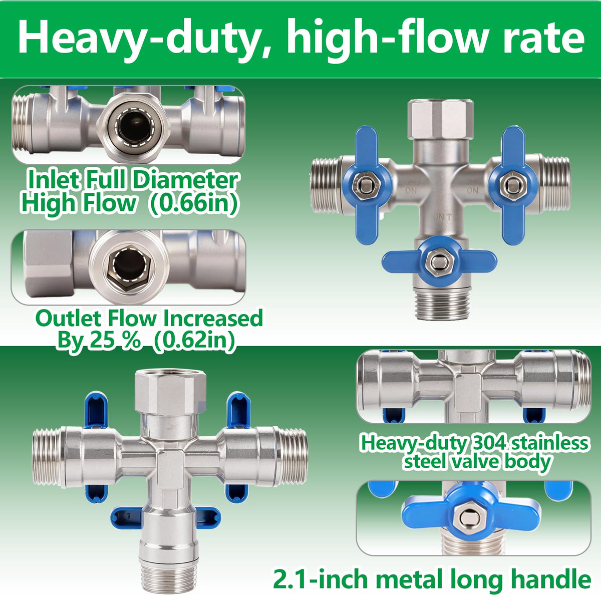 Ceaeso versatile splitter for sprinklers, hoses, and irrigation setups.