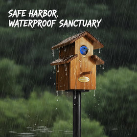CEDAR ALPHA bluebird house easy-clean access for maintenance.