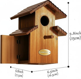 CEDAR ALPHA bluebird house adds garden charm as decor.