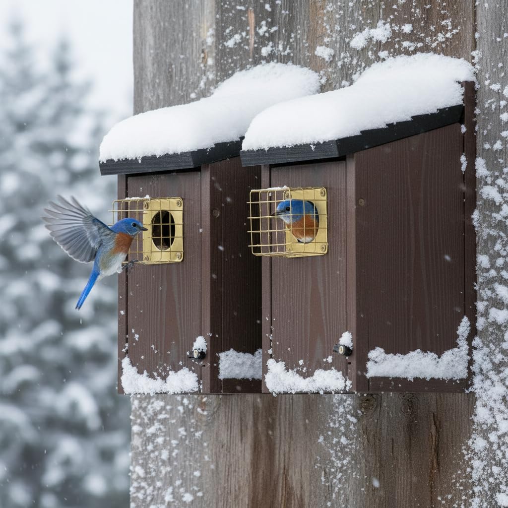 CEDAR ALPHA entrance hole 1-1/2 inches attracts bluebirds