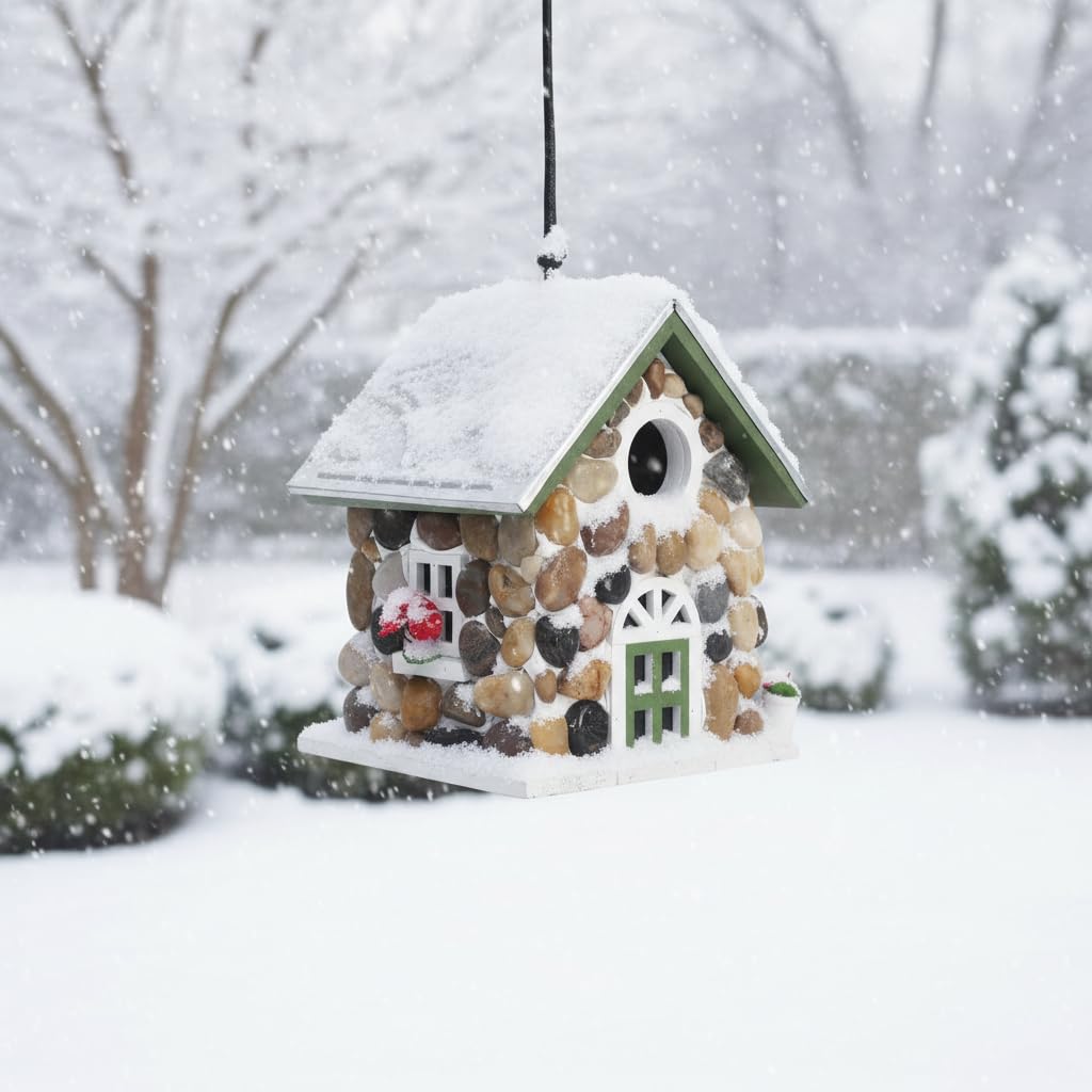 CEDAR ALPHA Masterpiece Bluebird House embossed roof protects interior from sun