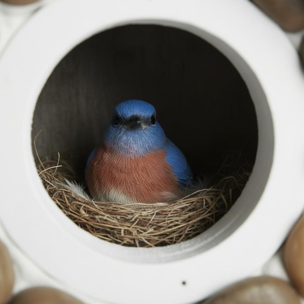 CEDAR ALPHA Garden friendly birdhouse supports nesting in your yard