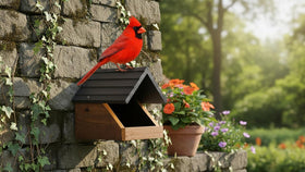 CEDAR ALPHA Mourning Dove Nest Box providing calm shelter and airflow.