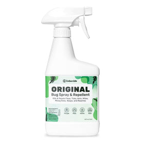 Cedarcide Original Bug Spray bottle front view for home pest protection.