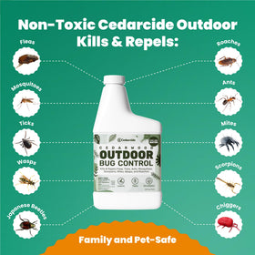 Cedarcide Outdoor Bug Control provides mosquito and tick protection with natural oils.