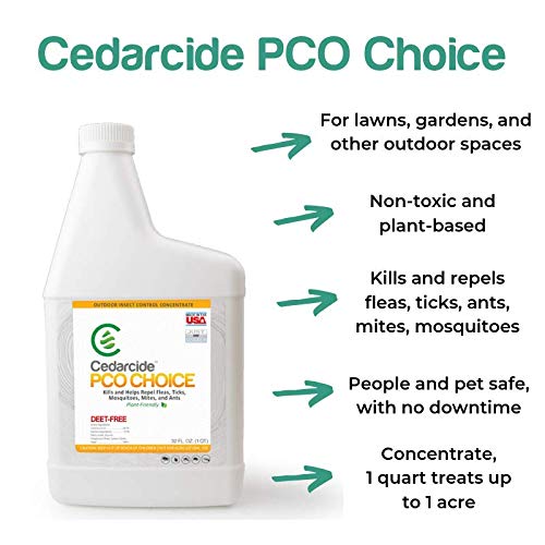 Cedarcide insect repelling granules deter mosquitoes and fleas around lawns