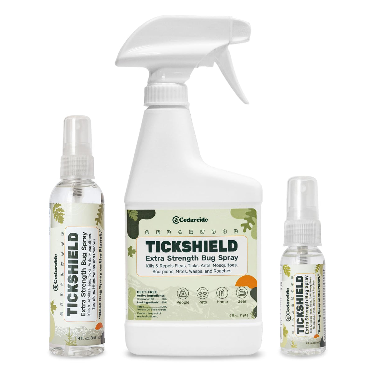 Cedarcide Tickshield kit bottle ready for direct application with cedar oil formula