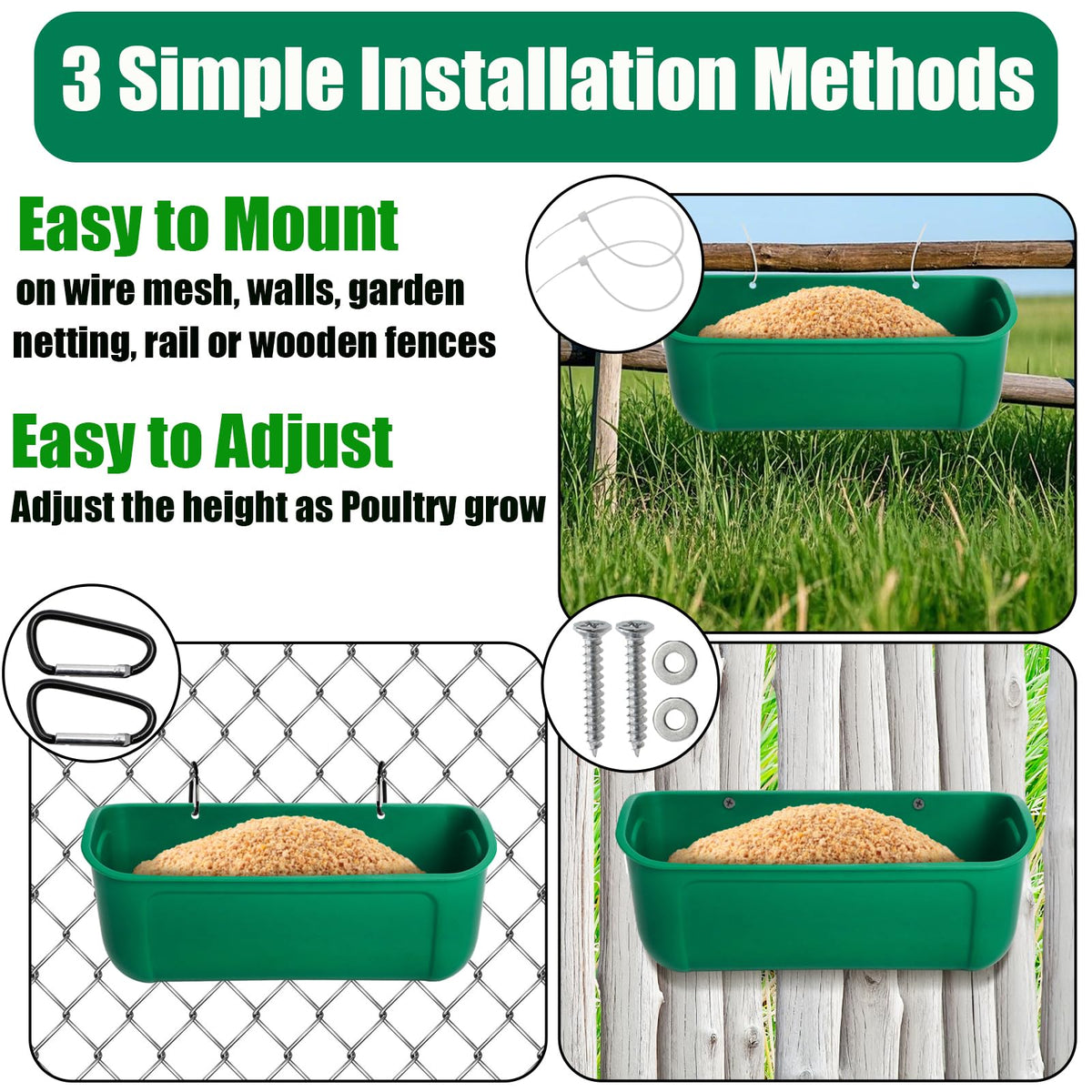 Cedilis duck feeder capacity 2.5 quarts per trough for steady flock feeding