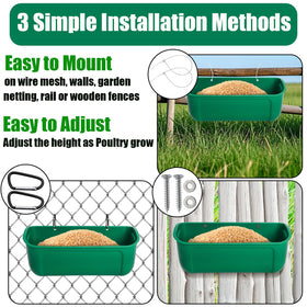 Cedilis duck feeder capacity 2.5 quarts per trough for steady flock feeding