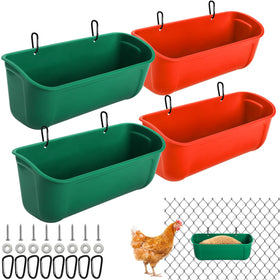 Cedilis 4-pack hanging duck feeder installation with secure clips on fence