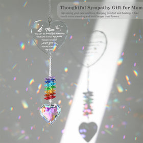 Ceegook crystal prism refracts sunlight into rainbow colors for a soothing ambiance.