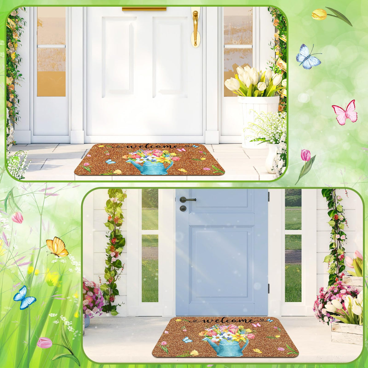 Ceenna spring doormat suited for indoor and outdoor use, durable