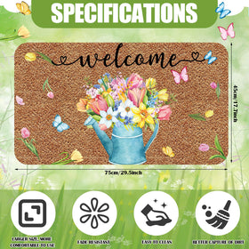 Ceenna welcome script on tulip doormat enhances curb appeal