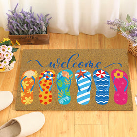 Ceenna summer mat placed on patio demonstrating versatile outdoor placement